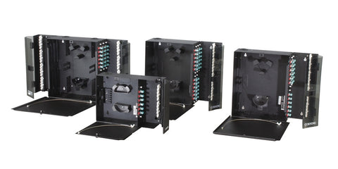 12 Fiber Wallmount Enclosure Loaded With ST Adapters