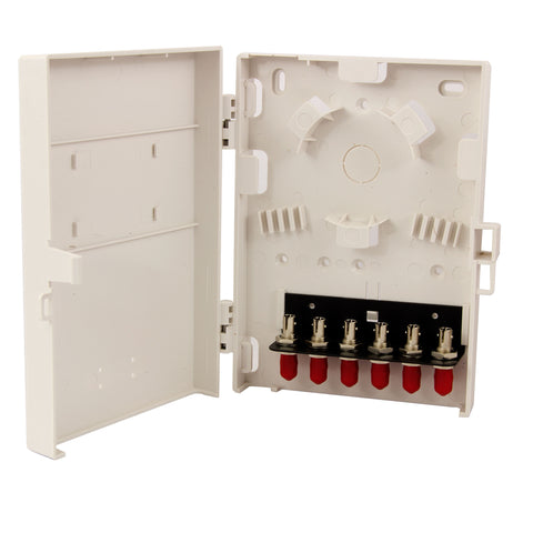 Molex Compact Wall Mount 6 Port ST Loaded with Multimode Adapters