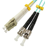 1m LC-ST duplex OM3 10Gig 50/125µm/1.6mm multimode patch cable