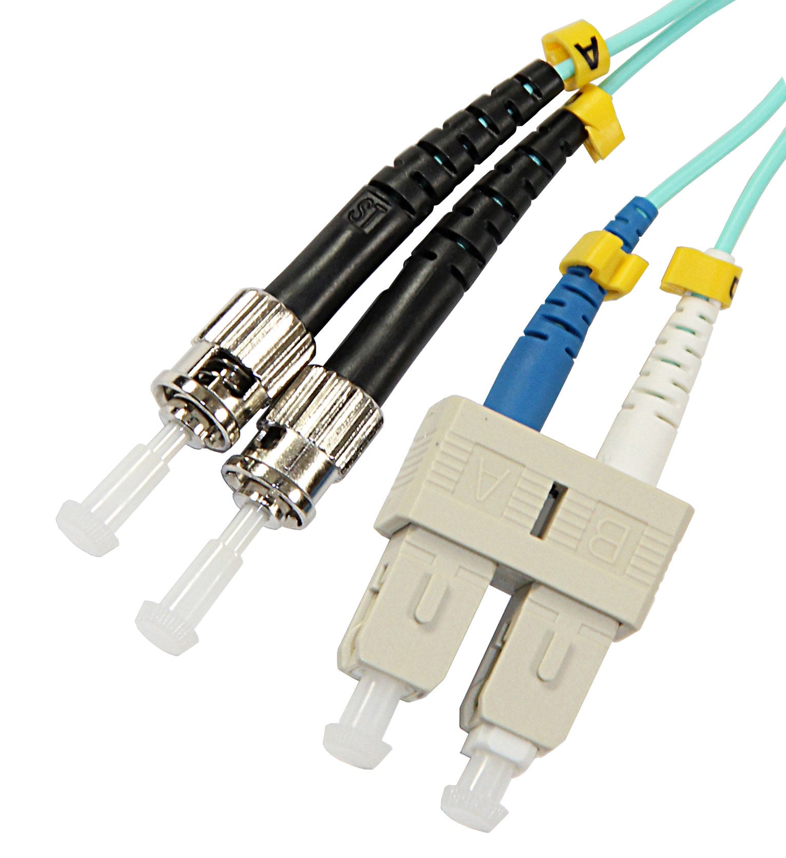1m SC-ST duplex OM3 10Gig 50/125µm/1.6mm multimode patch cable
