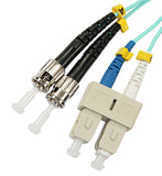 1m SC-ST duplex OM3 10Gig 50/125µm/1.6mm multimode patch cable