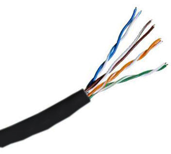 Hitachi CAT5e UTP Riser Rated Bulk Cable (CMR) 100MHz - 4 Pair, 1000 Feet, Black Color