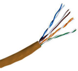 Hitachi CAT5e UTP Plenum Rated Bulk Cable (CMP) 100MHz - 4 Pair, 1000 Feet, Brown Color