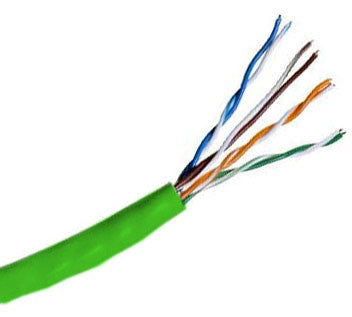 Hitachi CAT5e UTP Riser Rated Bulk Cable (CMR) 100MHz - 4 Pair, 1000 Feet, Green Color