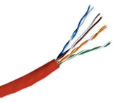 Hitachi CAT5e UTP Riser Rated Bulk Cable (CMR) 100MHz - 4 Pair, 1000 Feet, Red Color