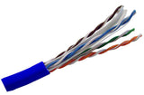 Hitachi CAT6 UTP Plenum Rated Bulk Cable (CMP) - 4 Pair, 1000 Feet, Blue Color