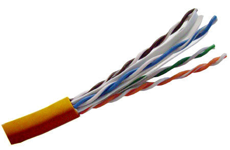 Hitachi CAT6 UTP Riser Rated Bulk Cable (CMR) - 4 Pair, 1000 Feet, Brown Color