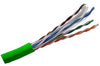 Hitachi CAT6 UTP Plenum Rated Bulk Cable (CMP) - 4 Pair, 1000 Feet, Green Color