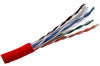 Hitachi CAT6 UTP Plenum Rated Bulk Cable (CMP) - 4 Pair, 1000 Feet, Red Color