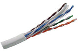 Hitachi CAT6 UTP Plenum Rated Bulk Cable (CMP) - 4 Pair, 1000 Feet, White Color