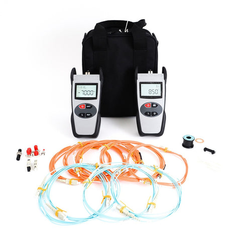 Fosco Test Set Kit E-Series with Power Meter, 850/1300nm Light Source, Adapter Sets