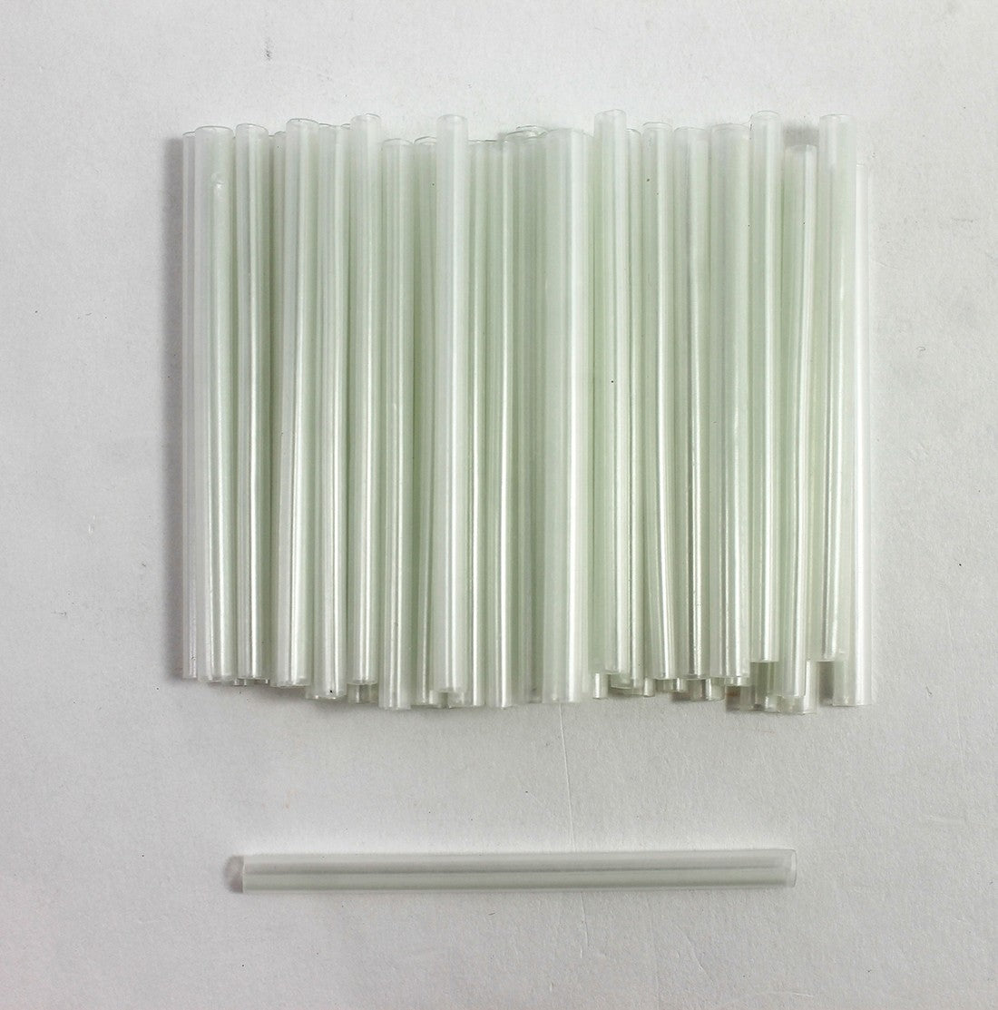 Dia. 3.0mm x 60mm(L) Dielectric Strength Member Fusion Splice Sleeve - Pack of 25 - Clear Color