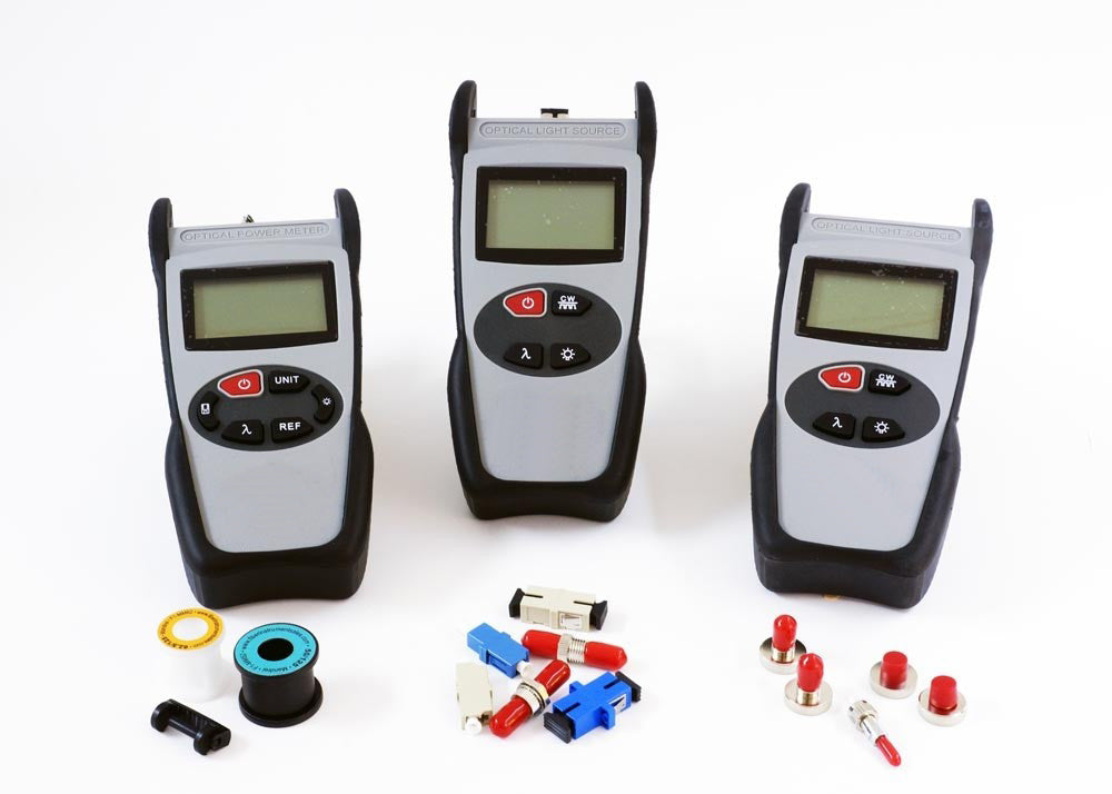 Test Set Kit with Data Saving Power Meter & 850/1300nm & 1310/1550nm Light Sources
