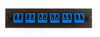 Adapter Plate 6-Pack LC Duplex Singlemode Square Adapters Blue Adapters Loaded (12 Fibers) Black