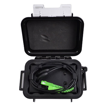 Launch Box Style #9, Corning SMF-28e+ 9/125μm Single Mode Fiber, SC/APC to SC/APC Pigtails, 150 Meters (Launch Cable)