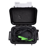 Launch Box Style #9, Corning SMF-28e+ 9/125μm Single Mode Fiber, SC/APC to SC/APC Pigtails, 150 Meters (Launch Cable)