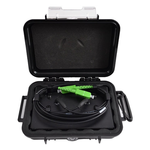 Launch Box, Style #10, 500 meters Single Mode Corning SMF28 Ultra Fiber, 1m SC/APC to SC/APC Lead (Launch Cable)