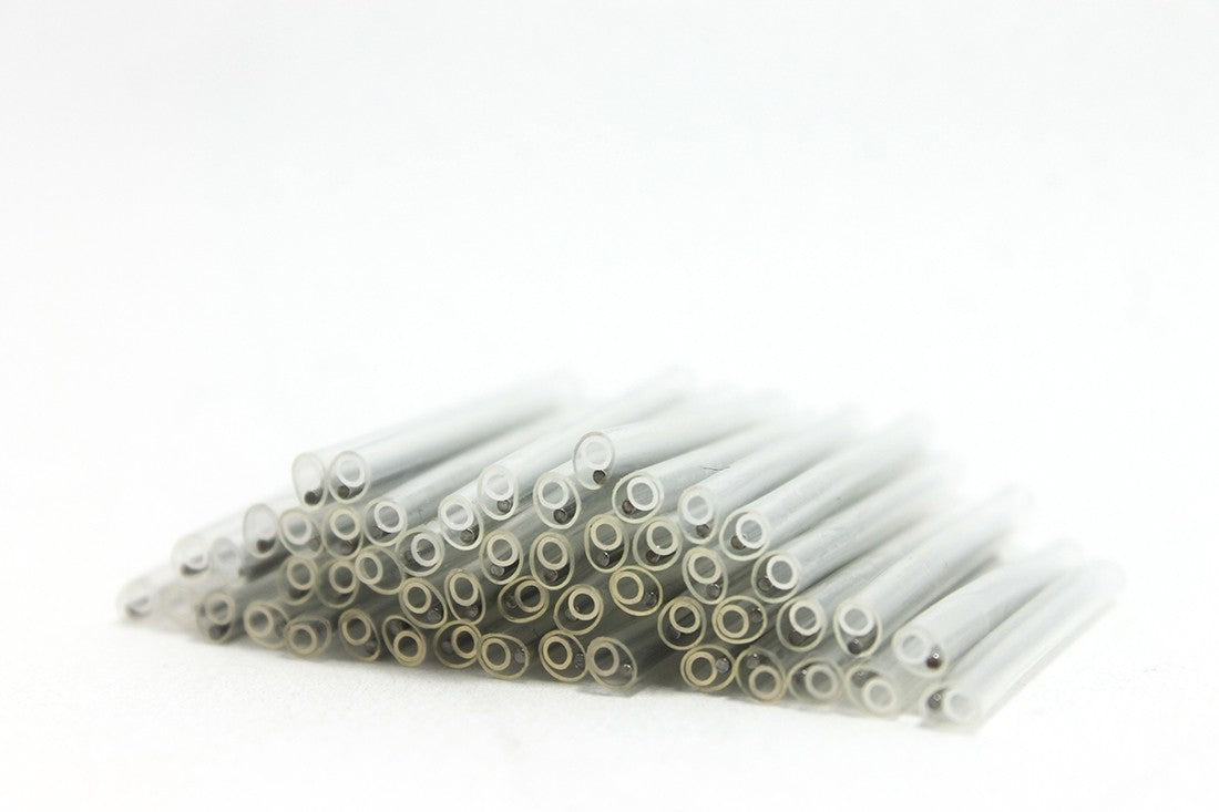Dia. 2.0mm x 25mm(L) Steel Member Fusion Splice Sleeve - Pack of 25 pcs - Clear Color