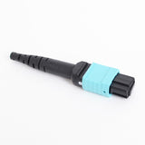 MTP Connector 12 Fiber MM OM3/4 Female Round 3mm Aqua