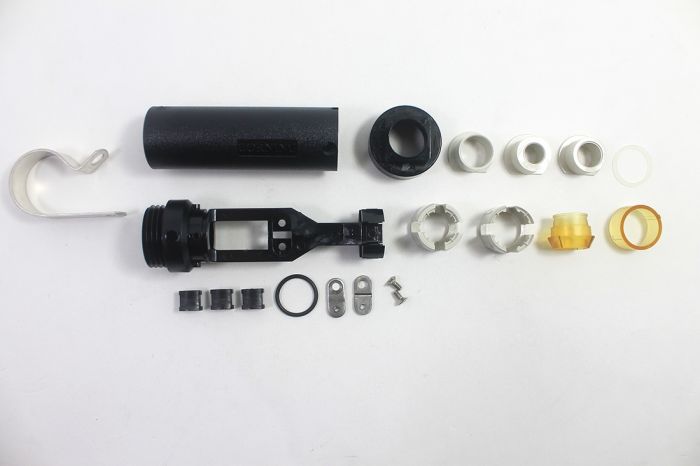 Spider Fan-Out Kit - 12 Fibers, 1 meter Tubing, 250µm Fiber, Orange Color