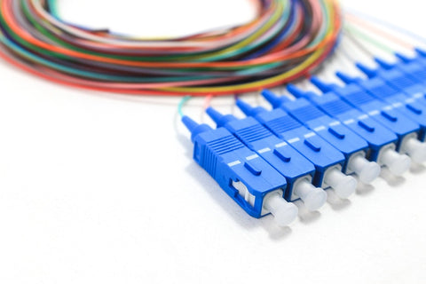 9/125/900µm Single Mode SC/UPC Color Coded Pigtail, 3 Meters (12 pcs/p ...