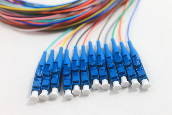 9/125/900µm Single Mode SC/UPC Color Coded Pigtail, 3 Meters (12 pcs/p ...
