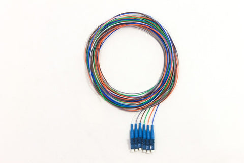 9/125/900µm Singlemode LC/UPC Color Coded Pigtails, 3 Meters (6pcs/pack)