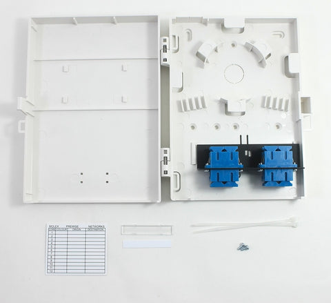Molex Compact Wall Mount 8 Port Duplex SC Style Loaded with Single Mode Adpaters